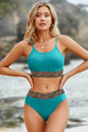 Leopard Trim Scoop Neck Bikini Set Trandify deal