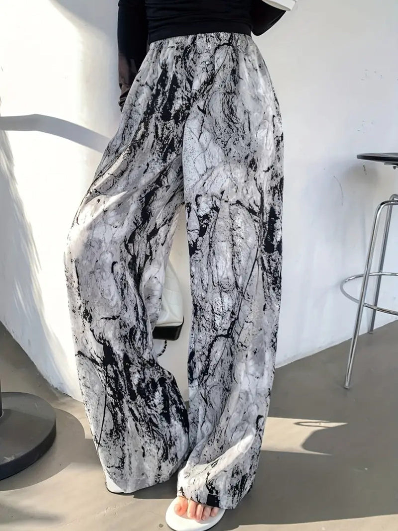 Printed Wide Leg Pants Trandify Deal