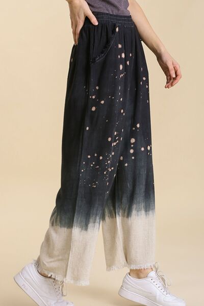 Umgee Plus Size Linen Wide Leg Pants for Women - Trandify Deal