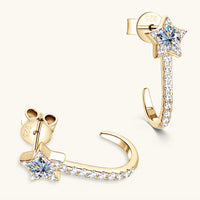925 Sterling Silver Moissanite Star Earrings Trandify Deal
