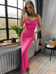 Backless Cowl Neck Sleeveless Cami Dress Trandify deal
