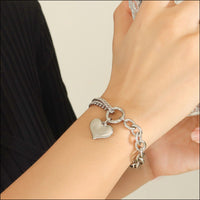 Half Chunky Chain Titanium Steel Bracelet Trandify deal