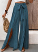 Tied Slit Wide Leg Pants Trandify deal