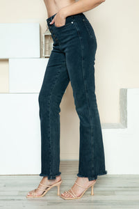 Judy Blue Full Size Button Fly Hem Destroy Straight Jeans Trandify Deal