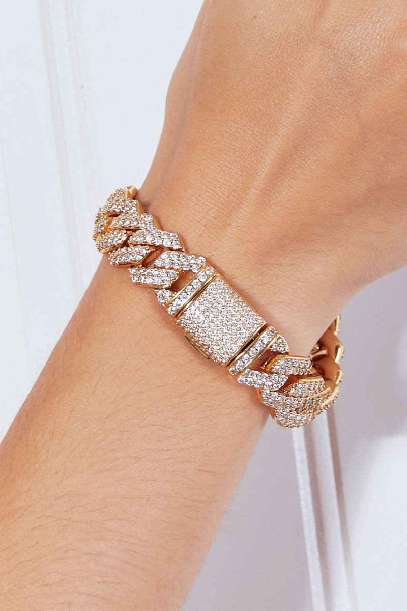 Alloy Inlaid Zircon Bracelet Trandify deal
