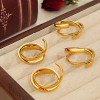 Titanium Steel Layered Wrap Ring Trandify deal