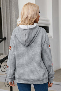 Drawstring Football Long Sleeve Hoodie Trandify Deal
