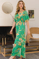 ODDI Full Size Floral Smocked Tied Back Maxi Dress Trandify deal