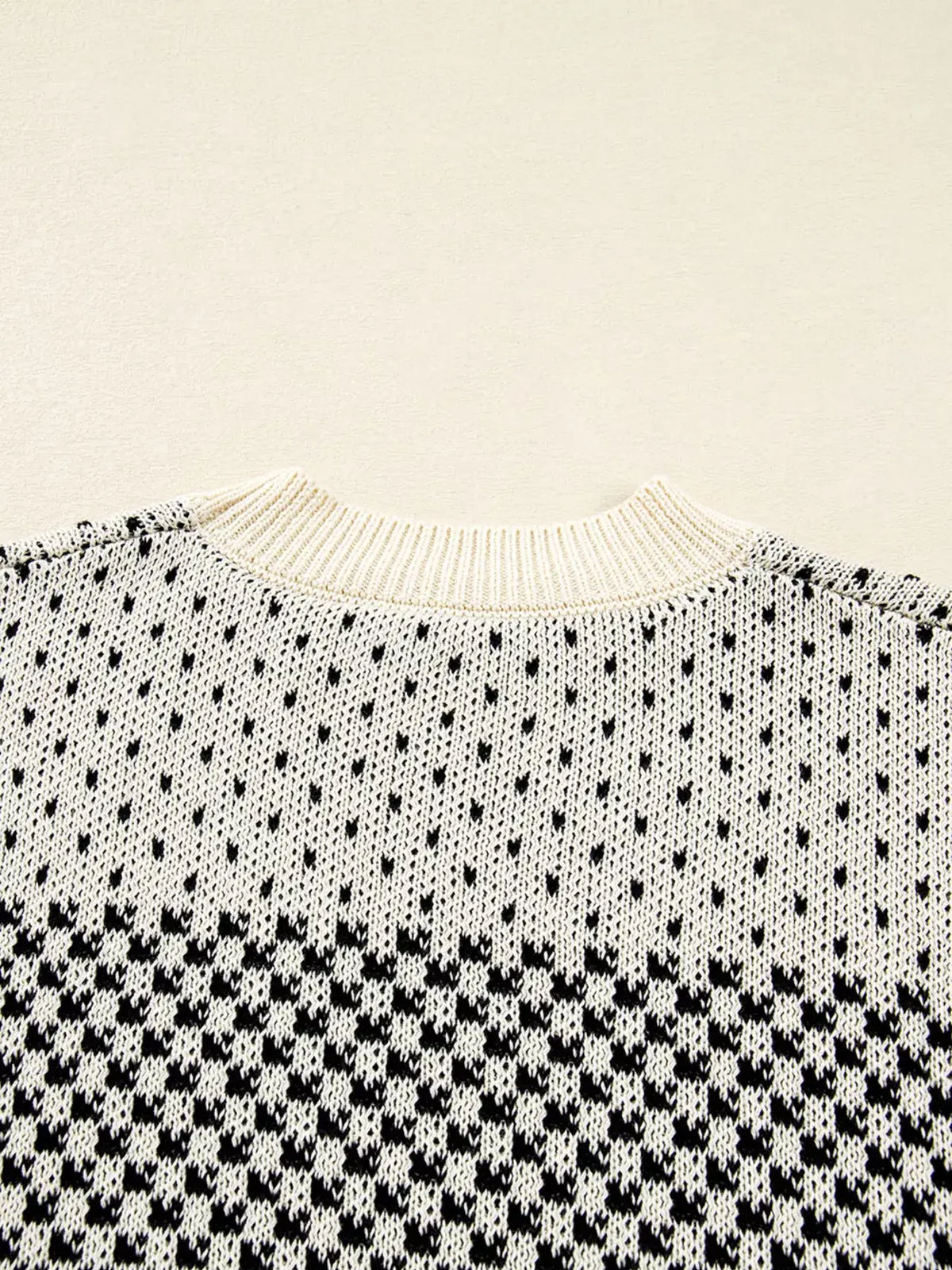 Women's contrast color lantern sleeve sweater