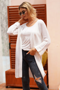 Open Front Long Sleeve Cardigan Trandify Deal
