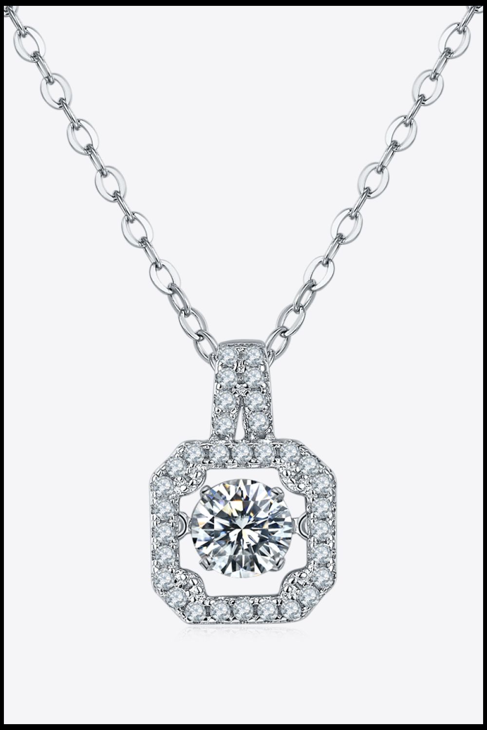 Adored Moissanite 925 Sterling Silver Necklace Trandify Deal