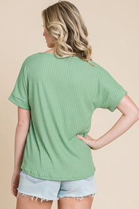 BOMBOM Color Block Short Sleeve T-Shirt Trandify deal