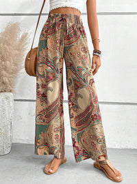 Printed Wide Leg Pants Trandify deal