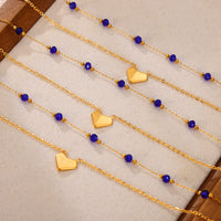 Titanium Steel Section Crystal Double-Layered Necklace Trandify deal