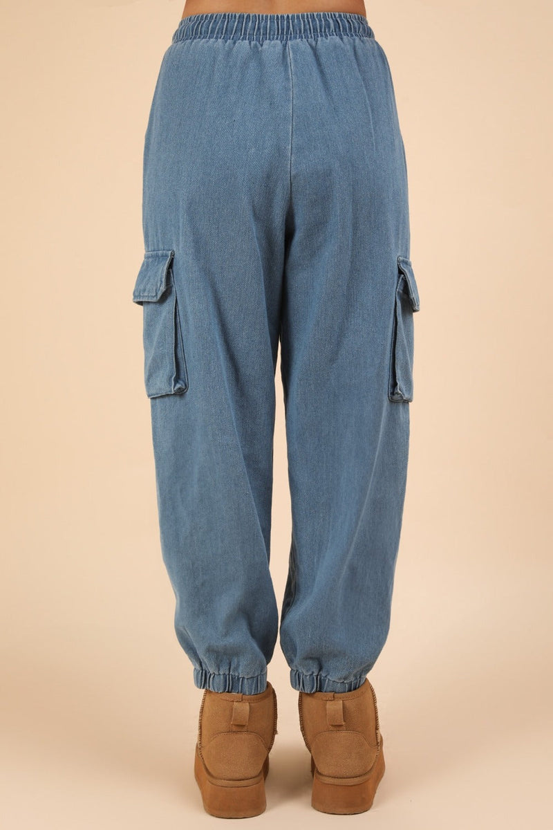 VERY J Washed Drawstring Jogger Cargo Jeans Trandify Deal