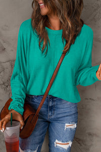 Double Take Full Size Round Neck Long Sleeve T-Shirt Trandify Deal