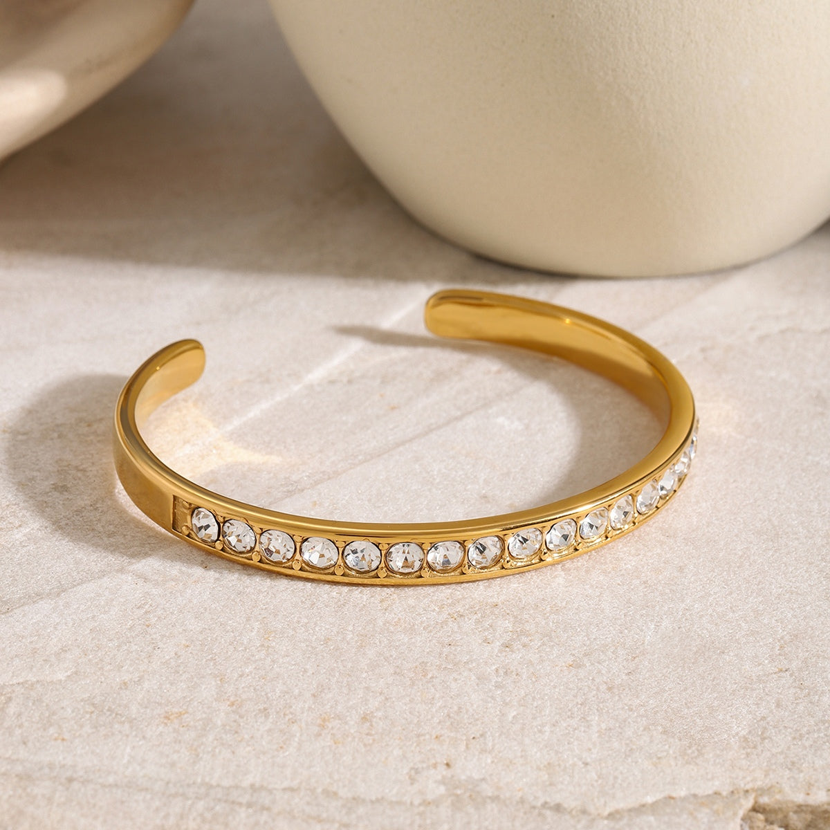 Stainless Steel Inlaid Zircon Bracelet Trandify Deal