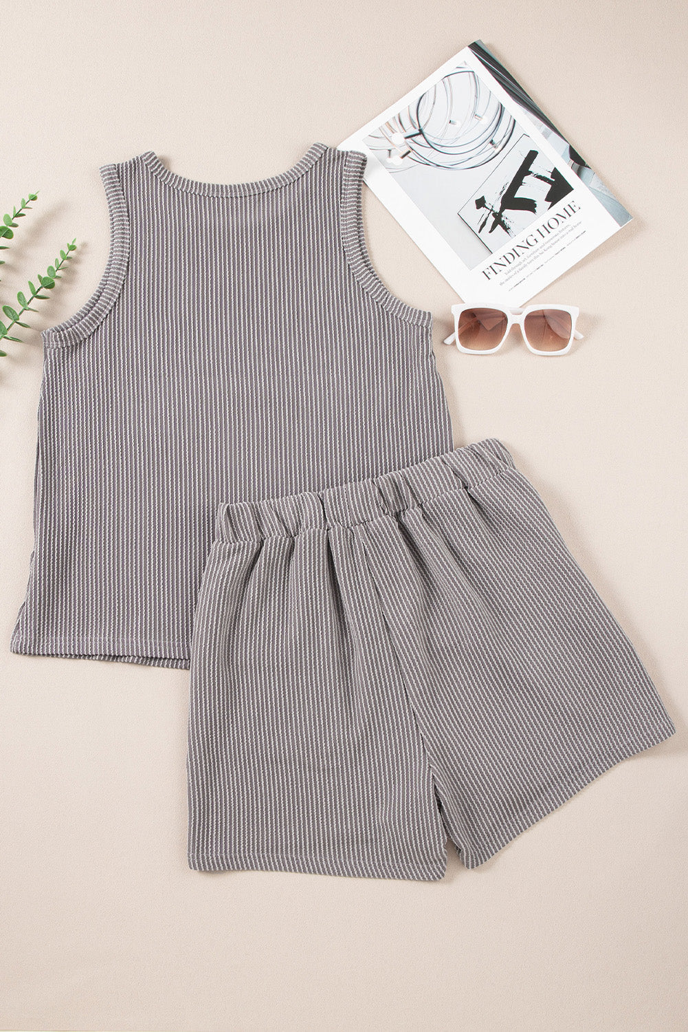 Round Neck Sleeveless Top and Shorts Set Trandify deal
