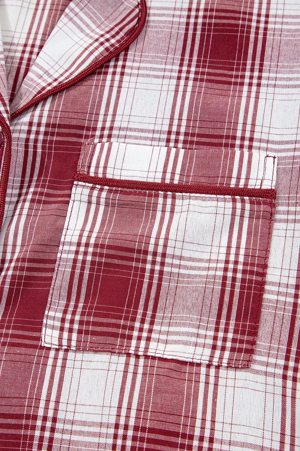 Women's Plaid Loungewear Set | Cotton Button-Down Shirt & Shorts