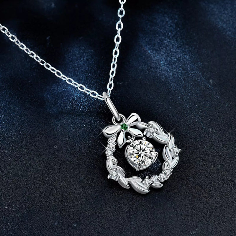 0.5ct Moissanite Pendant Necklace in Sterling Silver