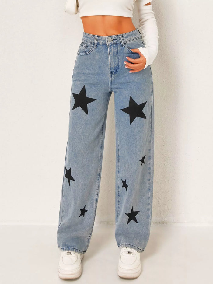 High Waist Wide Leg Jeans for Women | No Stretch