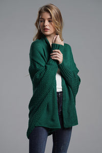 Open Front Batwing Sleeve Cardigan Trandify Deal