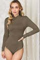 Basic Bae Full Size Mock Neck Long Sleeve Bodysuit Trandify Deal