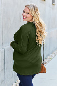 Basic Bae Full Size Round Neck Dropped Shoulder T-Shirt Trandify Deal