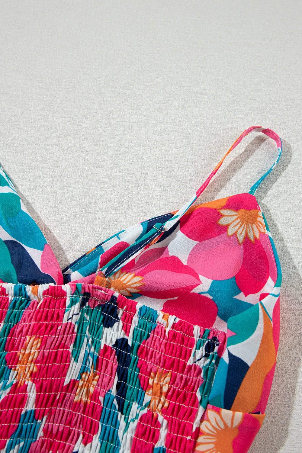 Printed V-Neck Maxi Cami Dress Trandify deal