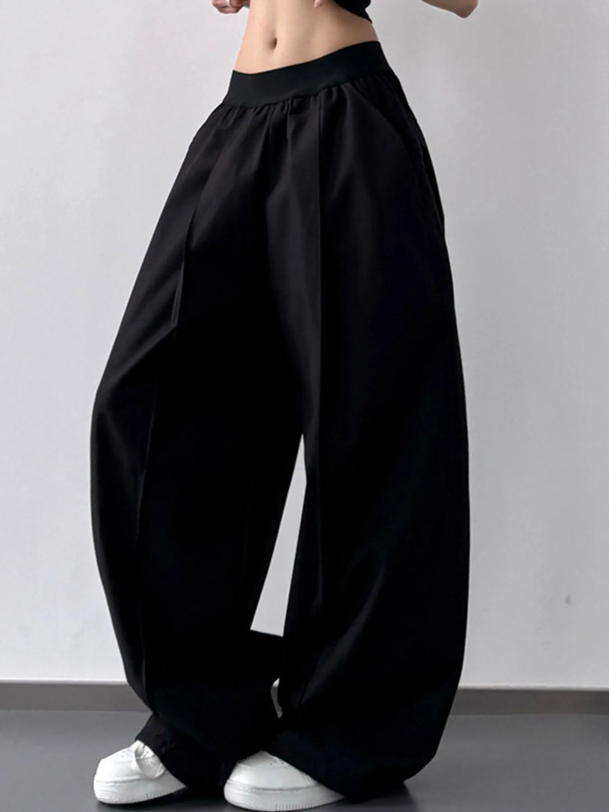 Women's Oversized Wide Leg Casual Pants – High Waisted Loose Fit Lounge Trousers – Trendy Plus Size Boho Streetwear