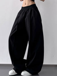 Women's Oversized Wide Leg Casual Pants – High Waisted Loose Fit Lounge Trousers – Trendy Plus Size Boho Streetwear