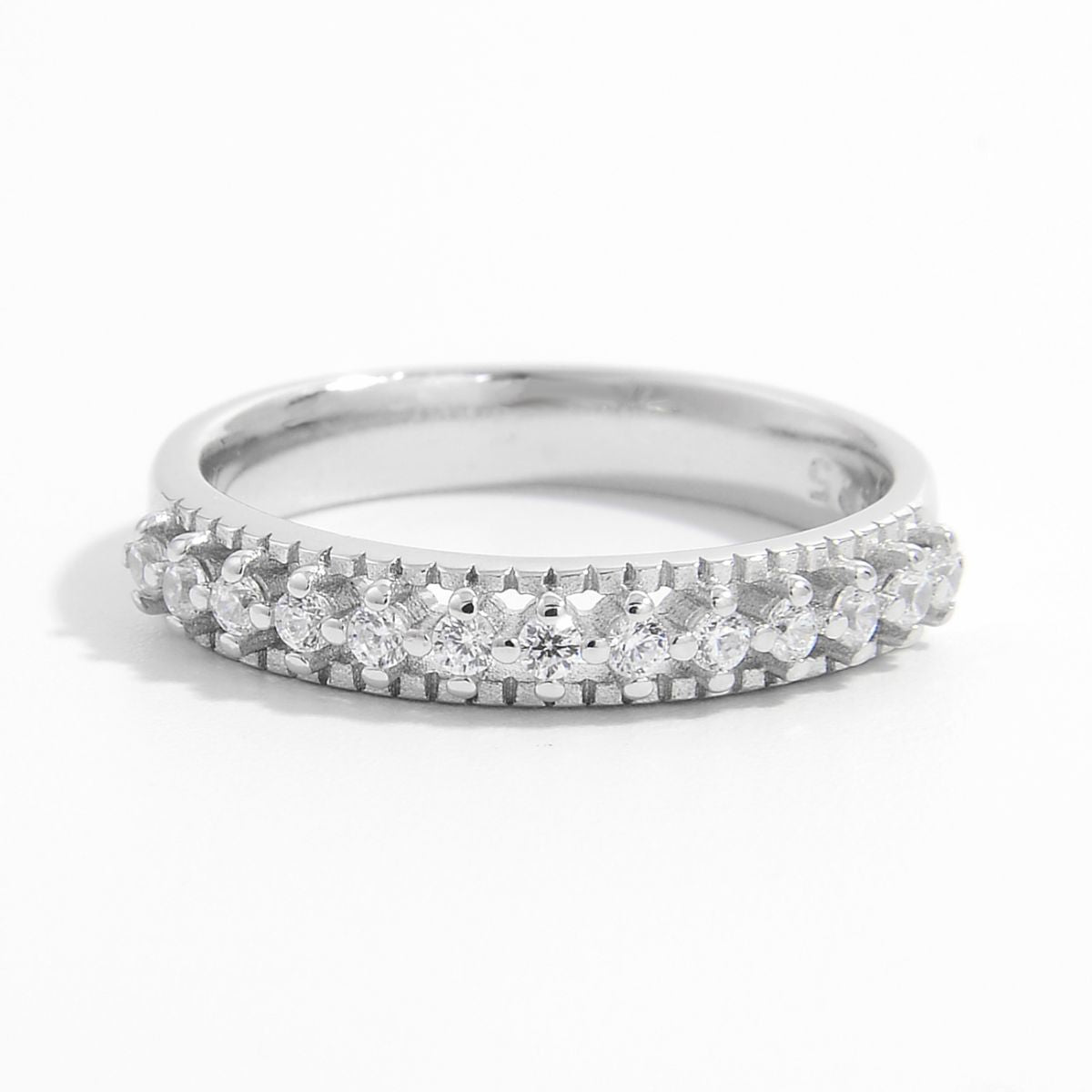 925 Sterling Silver Inlaid Zircon Ring Trandify Deal