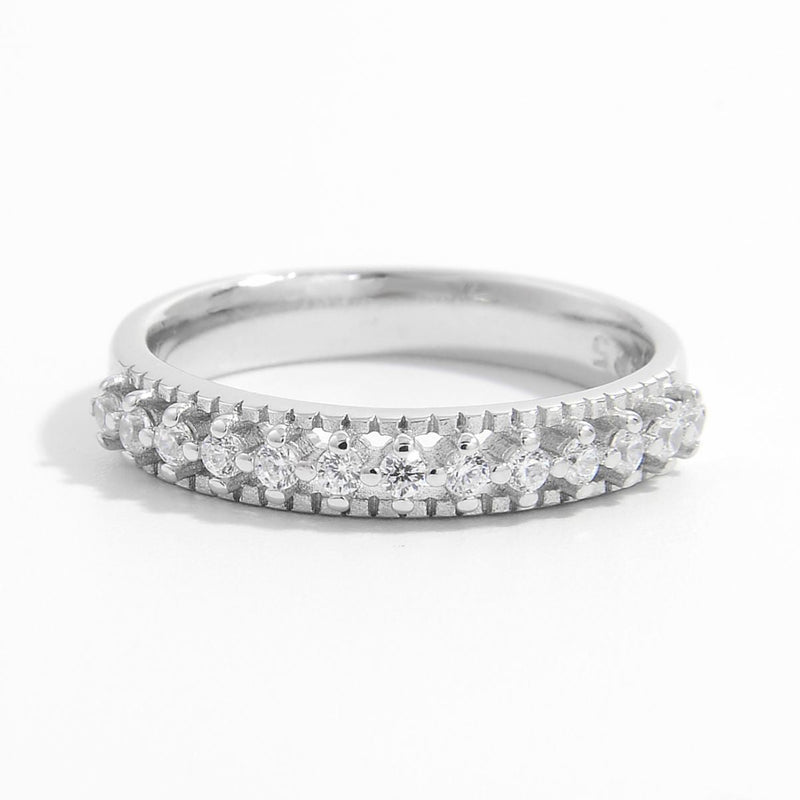 925 Sterling Silver Inlaid Zircon Ring Trandify Deal