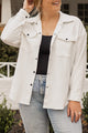 Plus Size Snap Down Dropped Shoulder Jacket Trandify deal