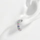 925 Sterling Silver Contrast Zircon Earrings Trandify Deal