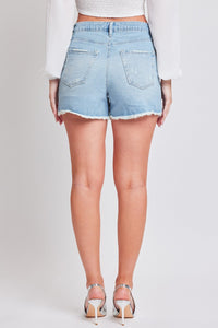 YMI Jeanswea Distressed Frayed Hem Denim Shorts Trandify deal