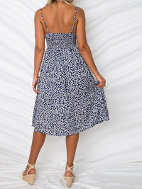 Cutout Smocked Sweetheart Neck Cami Dress Trandify deal