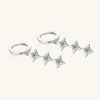 Moissanite 925 Sterling Silver Geometric Shape Earrings Trandify Deal