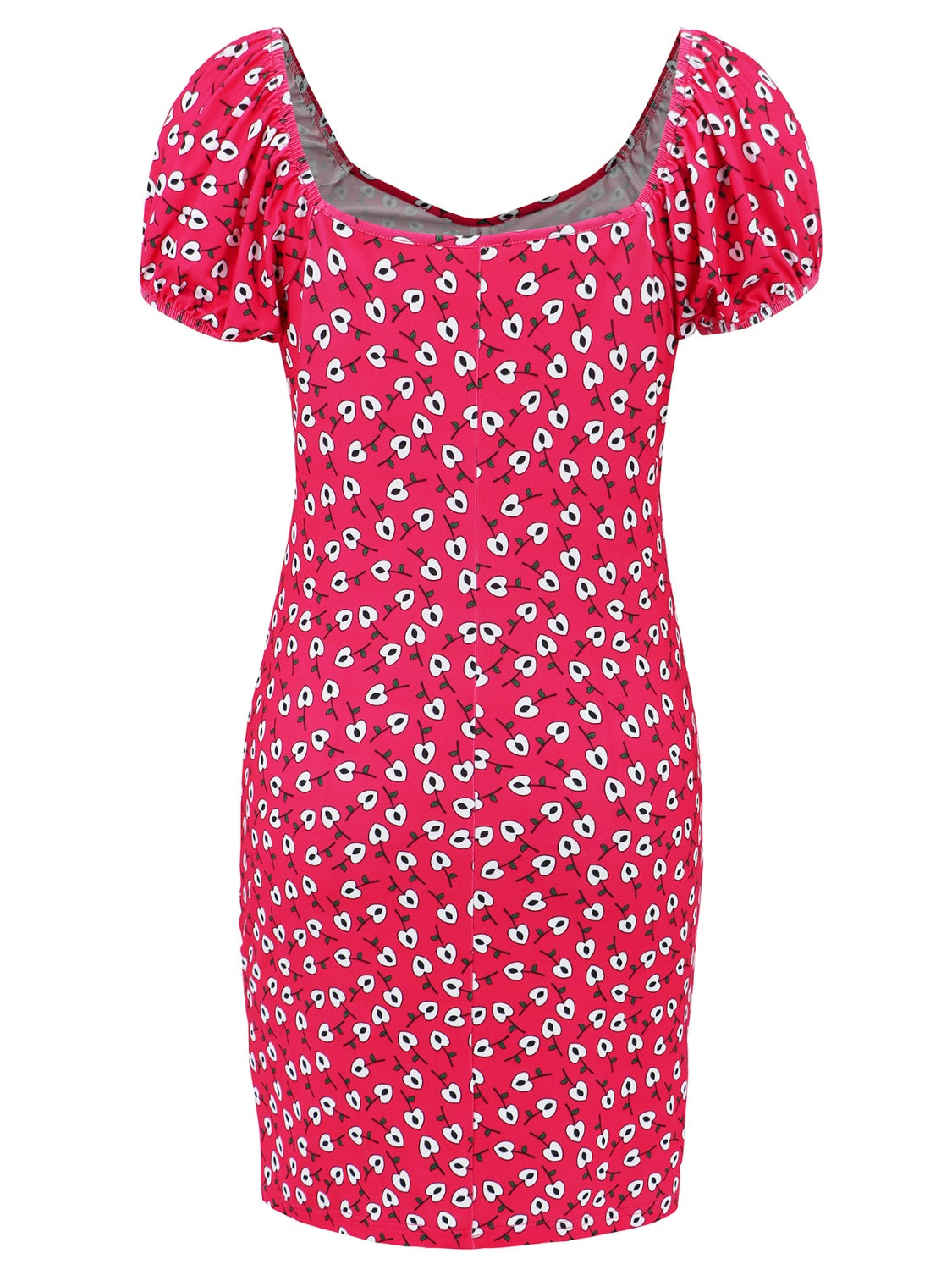 Printed V-Neck Short Sleeve Mini Dress Trandify deal