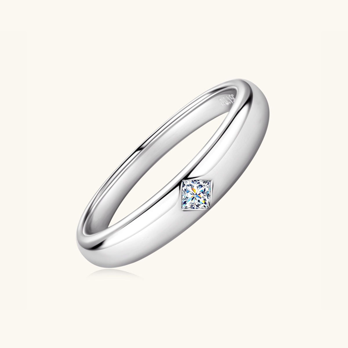 925 Sterling Silver Inlaid Moissanite Ring Trandify Deal