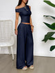 Women’s One Shoulder Top and Wide Leg Pants Set – Trendy Summer Outfit for Casual & Evening Wear