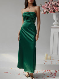 Women’s sexy ruched tube maxi dress for summer 2025 | TrandifyDeal USA