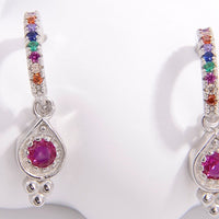 925 Sterling Silver Inlaid Zircon Earrings Trandify Deal
