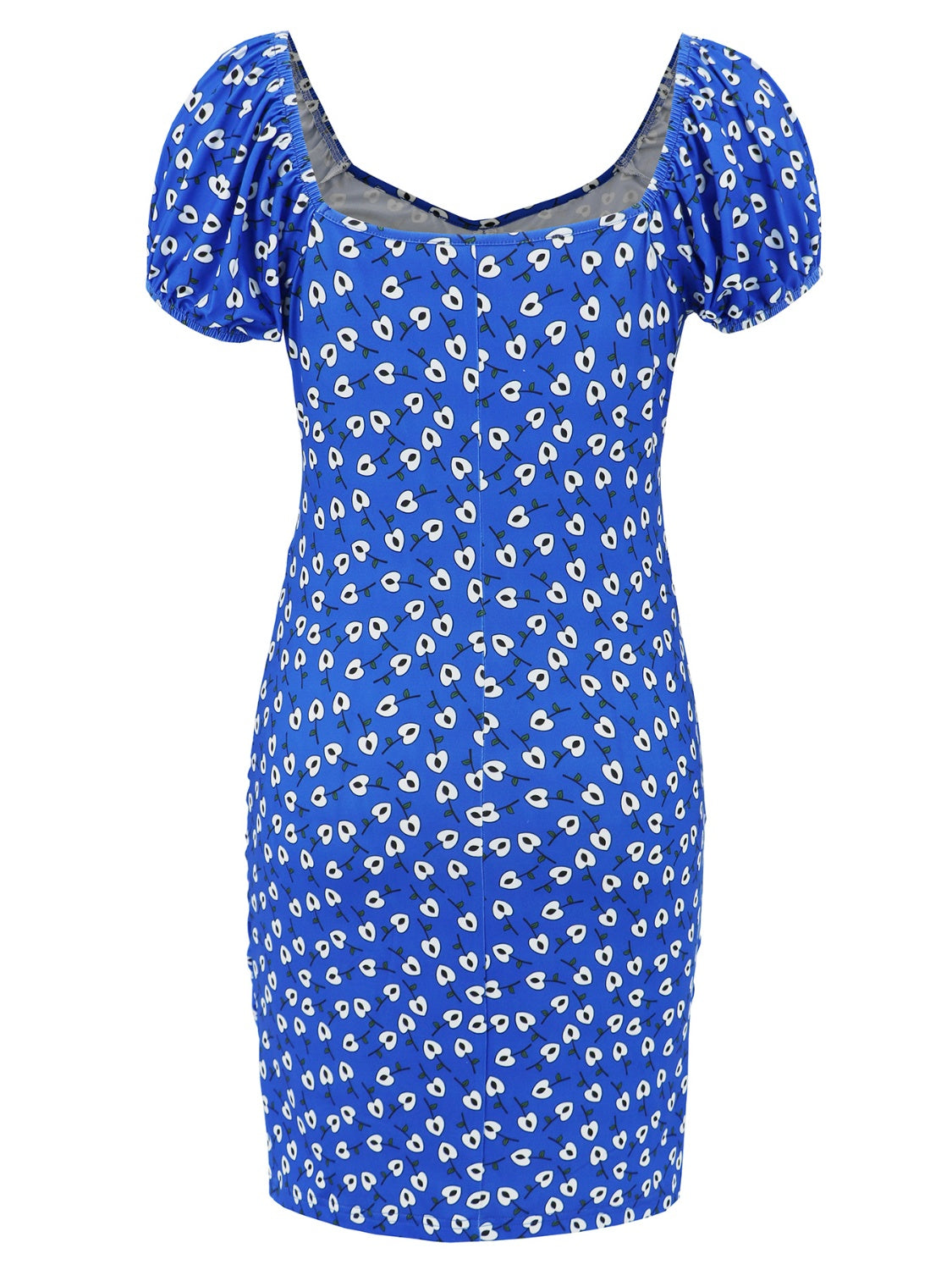 Printed V-Neck Short Sleeve Mini Dress Trandify deal