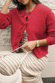 Stylish Tied Long Sleeve Cardigan for Office-to-Evening Transition | TrandifyDeal