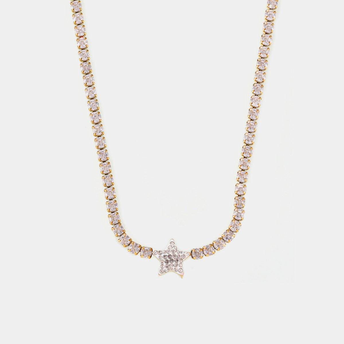 Titanium Steel Zircon Star Necklace Trandify Deal