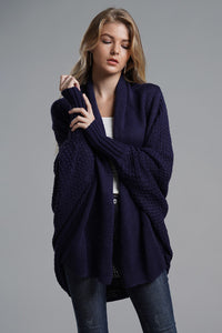 Open Front Batwing Sleeve Cardigan Trandify Deal