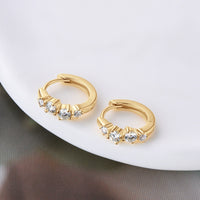 925 Sterling Silver Moissanite Huggie Earrings Trandify Deal