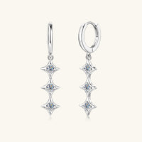 Moissanite 925 Sterling Silver Geometric Shape Earrings Trandify Deal