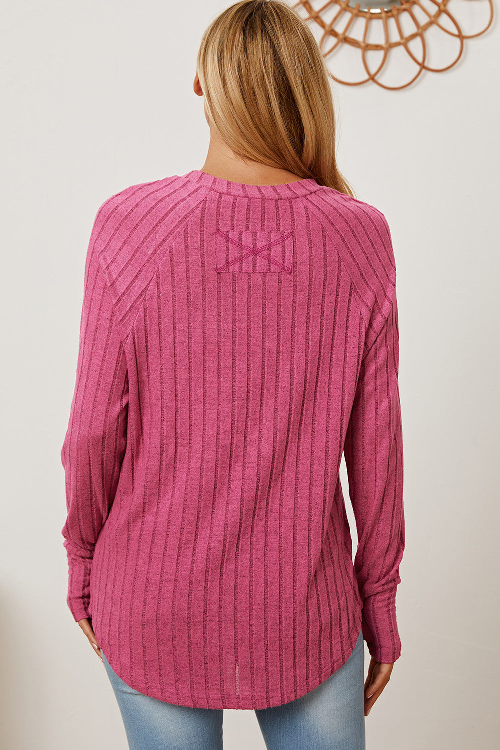 Basic Bae Full Size Ribbed Thumbhole Sleeve T-Shirt Trandify Deal